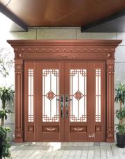 Vintage Brass Entry Door for Country Villas