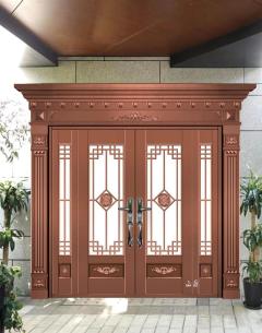 Vintage Brass Entry Door for Country Villas