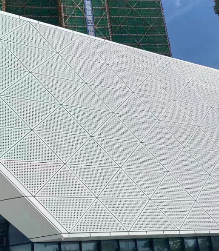 Tường cheo che phủ tấm nhôm phẳng được phun fluorocarbon