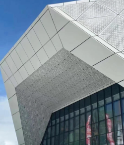 Mur rideau de revêtement <span>aluminium</span> <span>plat</span> pulvérisé au fluorocarbone