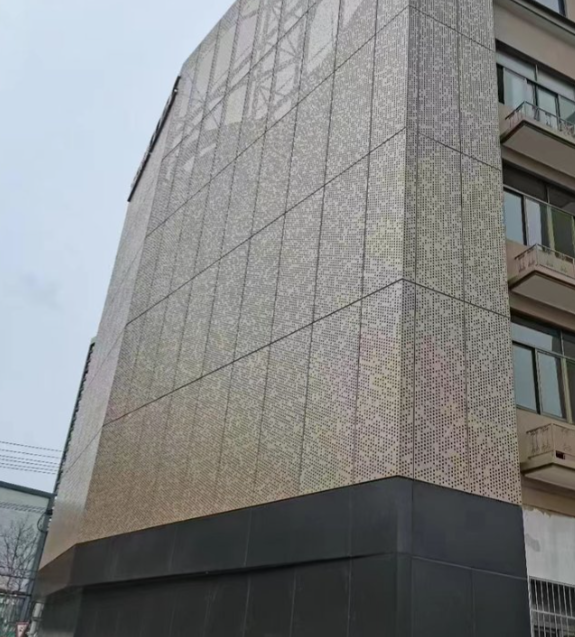 Mur rideau en revêtement aluminium à texture de pierre imitation