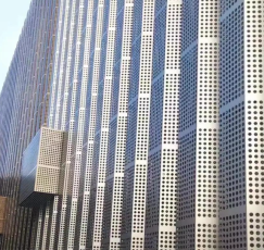 Tường che khuất tấm veneer nhôm composite tổ ong