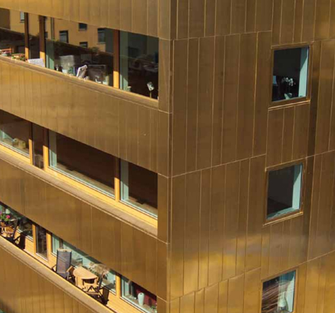 Tường lan can mỏng nhôm oxy hóa đồng cổ đại