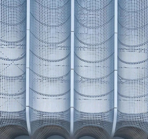 Perforated Acoustic Aluminum Veneer Curtain Wall
