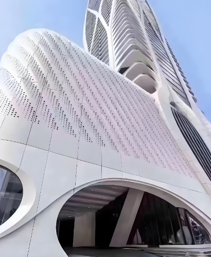 Tường cheo che phủ nhôm loại móc nối