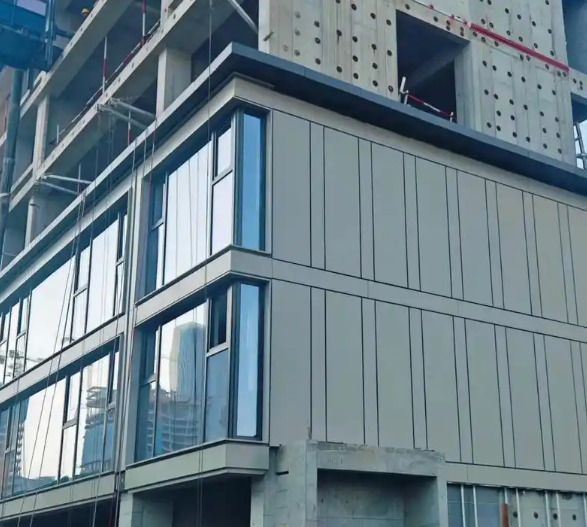 Tường cheo che phủ nhôm loại móc nối