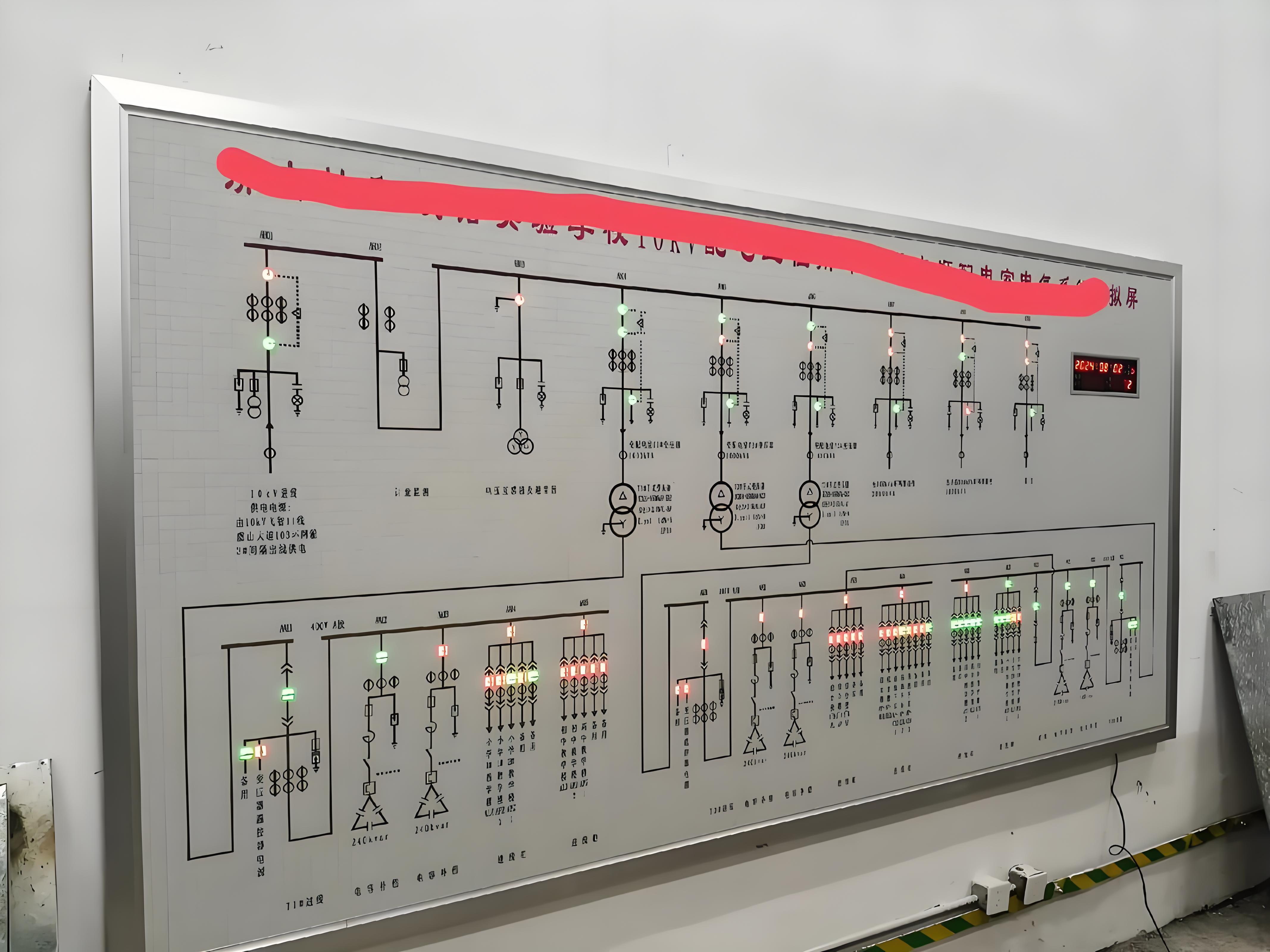 Industrial Power Dispatch LED Mimic Panel