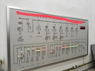 Industrial Power Dispatch LED Mimic Panel