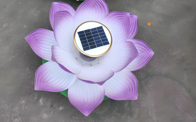 Interactive <span>Projection</span> Solar-Powered Lotus <span>Water</span> Lantern