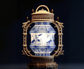 Buatan Tangan Keramik Kelas Atas Gaya Cina Lentera Dekoratif