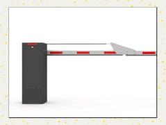 Foldable Accessible Boom Barrier for Narrow Spaces