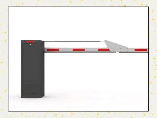 Foldable Accessible Boom Barrier for Narrow Spaces