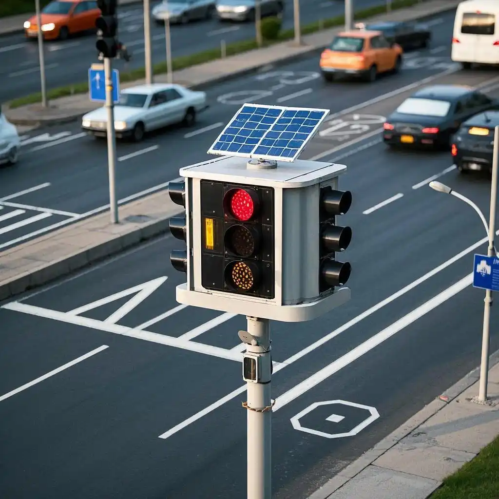 Contrôleur de signaux de trafic d'urgence à énergie solaire
