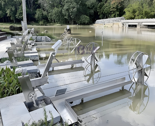 Stainless Steel Multi-Person Pedal Water Wheel
