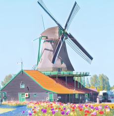 Dutch Electric Landscape Windmill