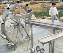 Stainless Steel Multi-Person Pedal Water Wheel