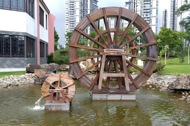 La mère et l'enfant <span>Water</span> Wheel Landscape Group pour les stations culturelles