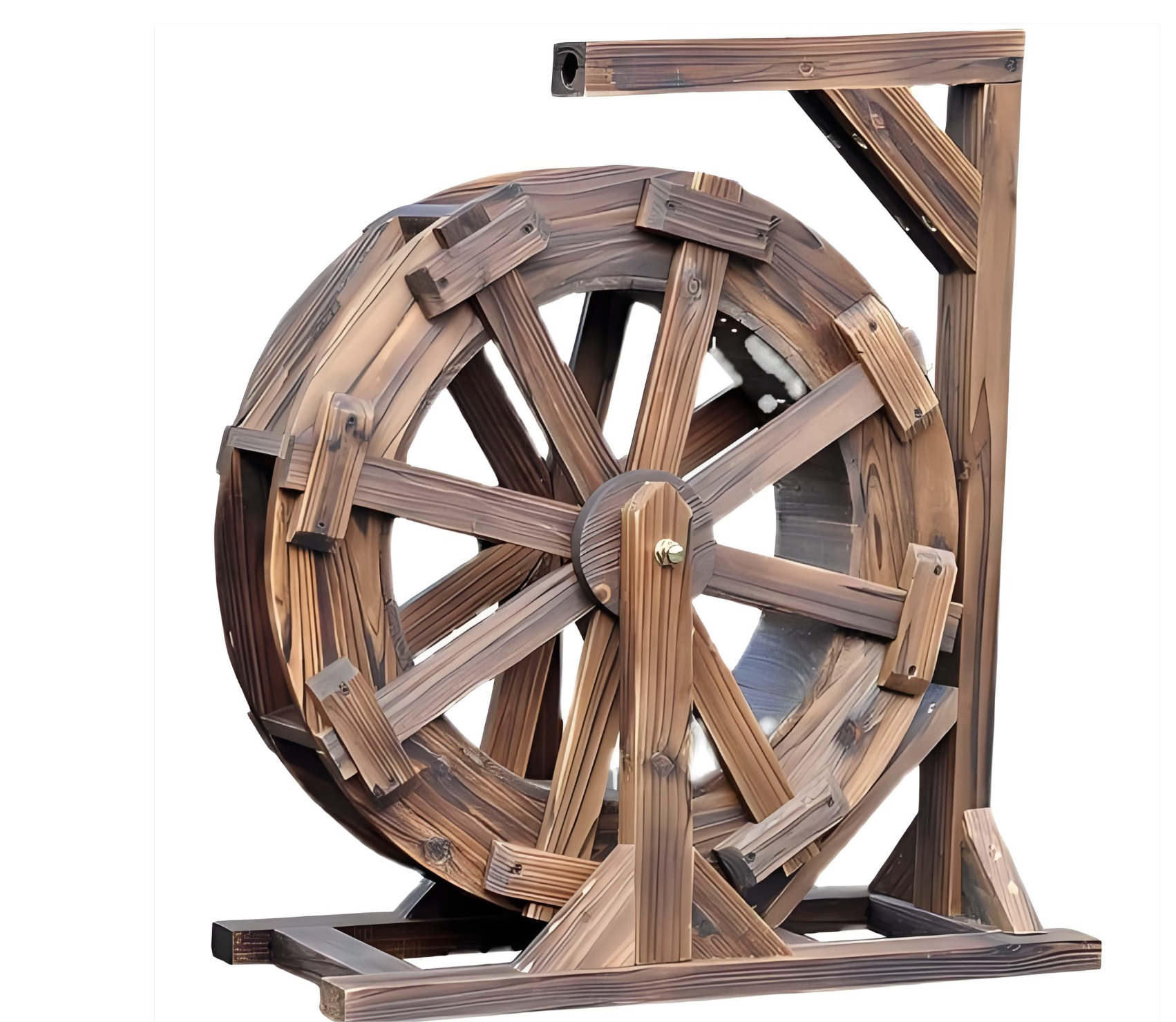 Mini Interactive Preservative-Treated Wooden Waterwheel