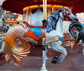 Used Vintage Carrousel en bois