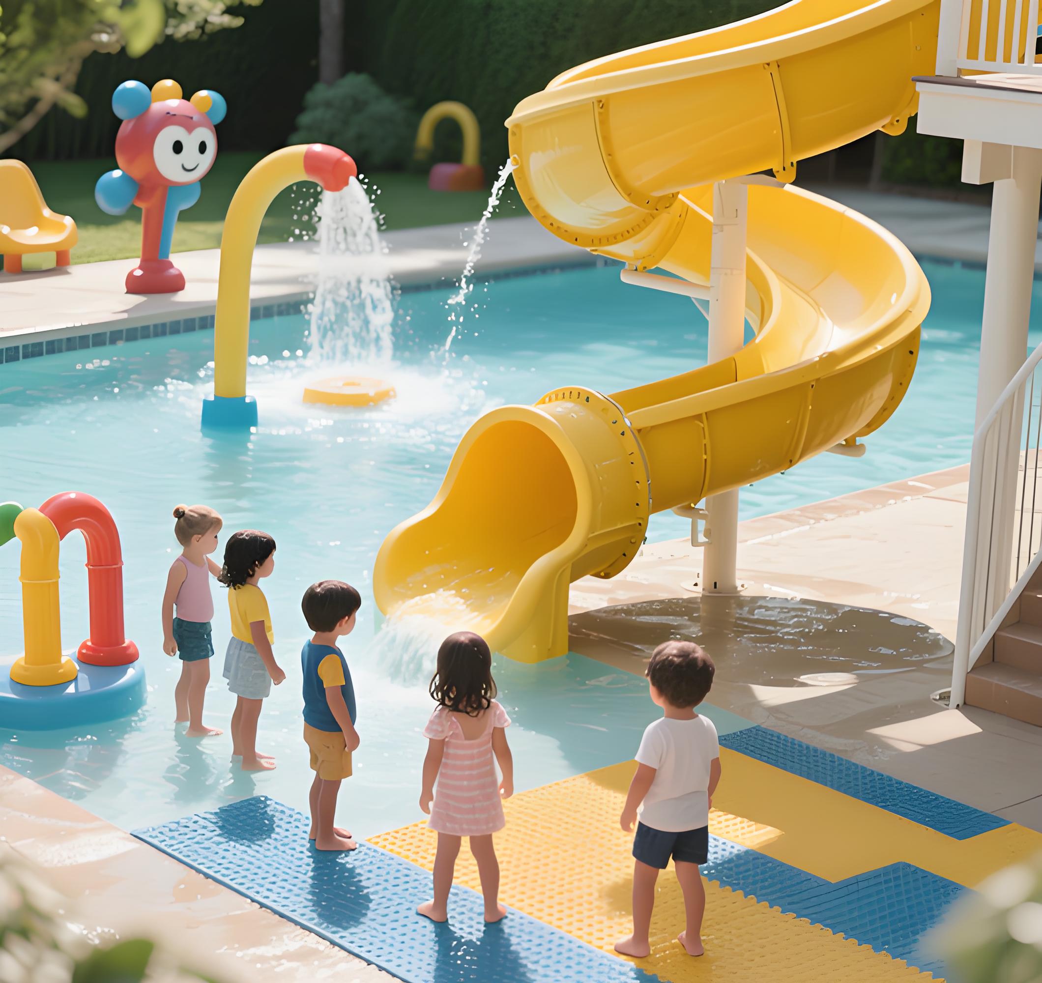 Used Fiberglass Water Slide Combo