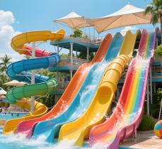 Used Fiberglass Water Slide Combo