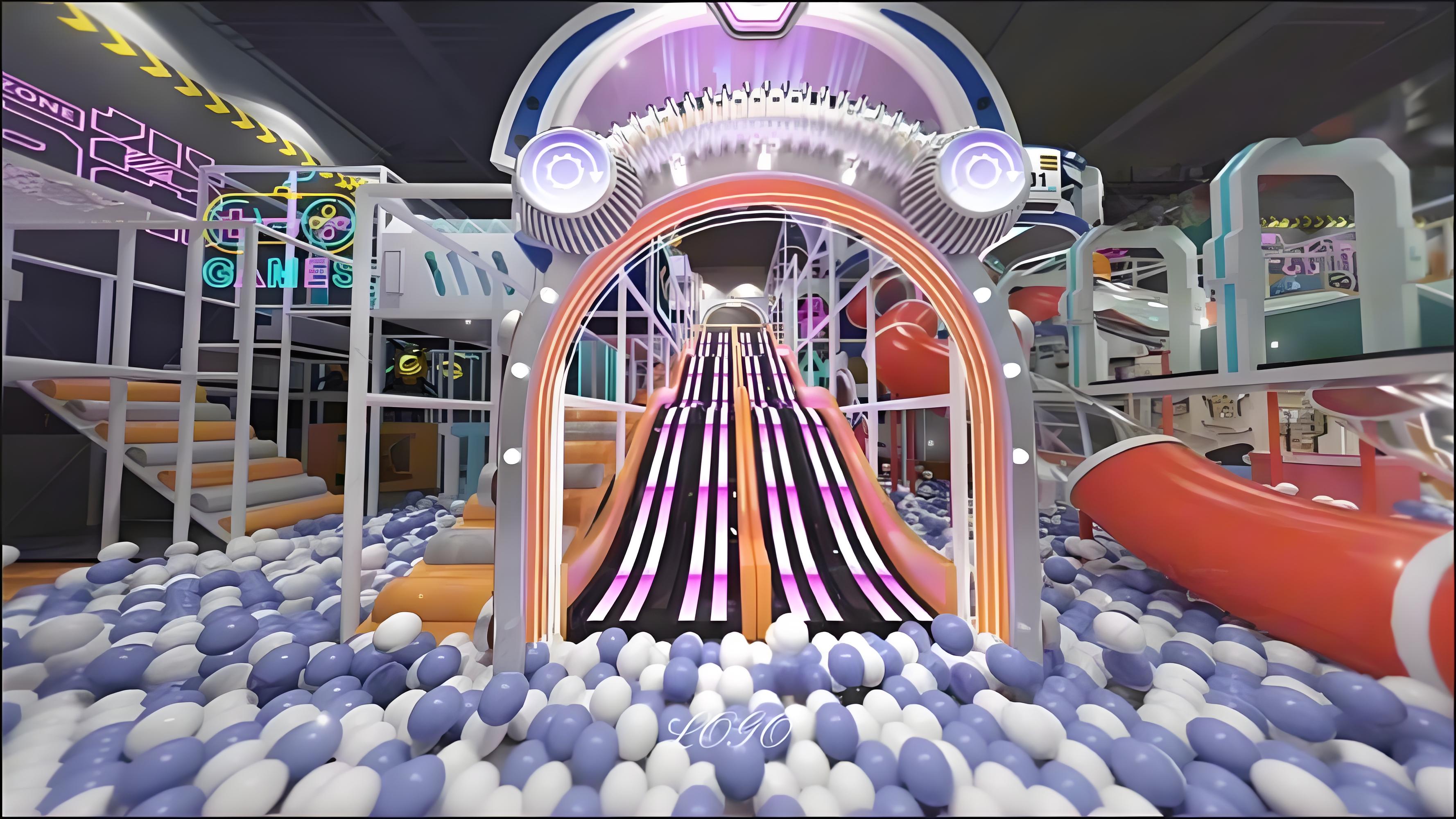 Château de terrain de jeu modulaire d'intérieur utilisé