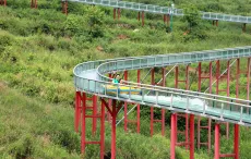 Large Fiberglass Racing Water Slide
