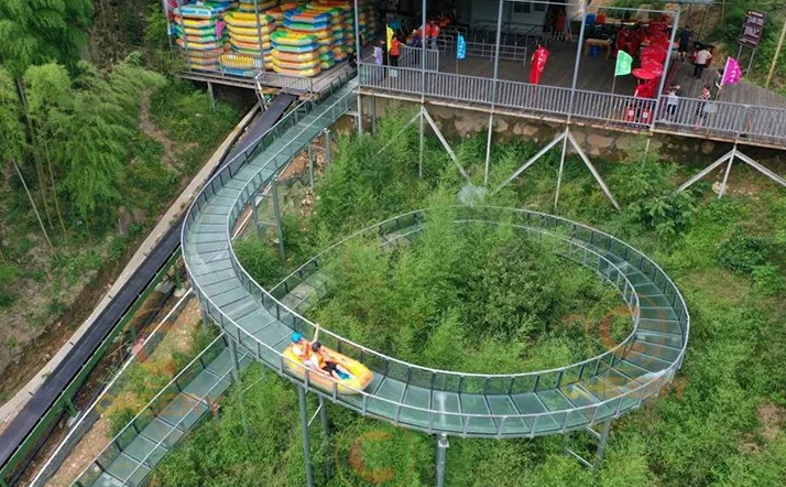 Large Fiberglass Racing Water Slide