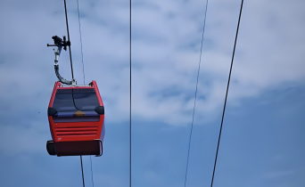 รถสายเคเบิลต่ำแบบพาโนรามาเปิดโล่ง