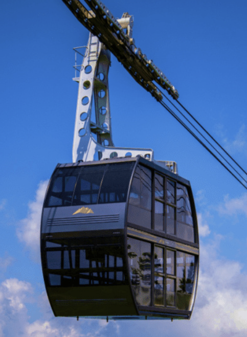 家族向けのダブルキャビン低高度ケーブルカー