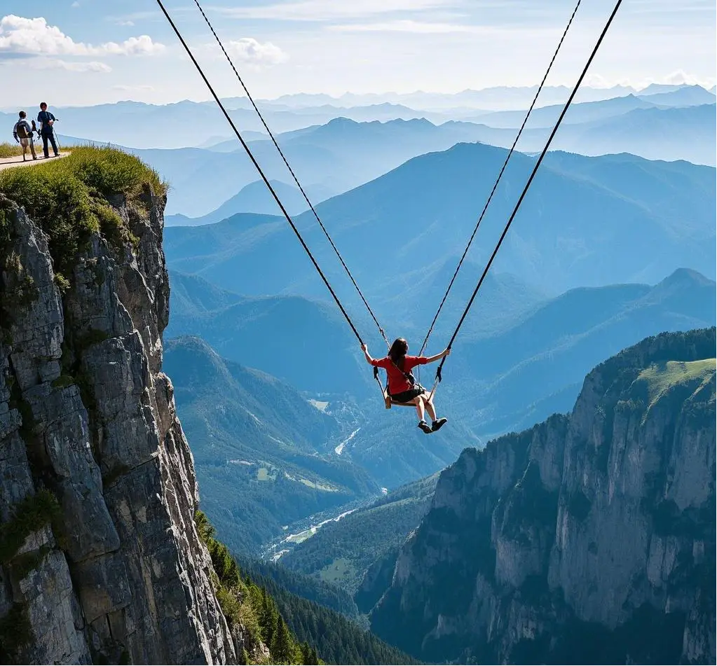 ระดับความสูง360 ° หมุนหน้าผาแกว่ง