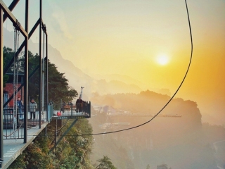 Wuxia Themed Canyon Cliff Swing