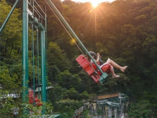 Karst Landscape Forest Cliff Swing