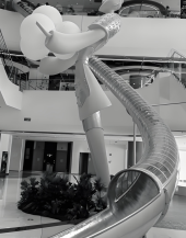 Space-Themed Spiral Tube Indoor Playground Slide