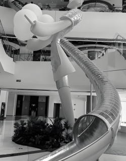 Space-Themed Spiral Tube Indoor Playground Slide