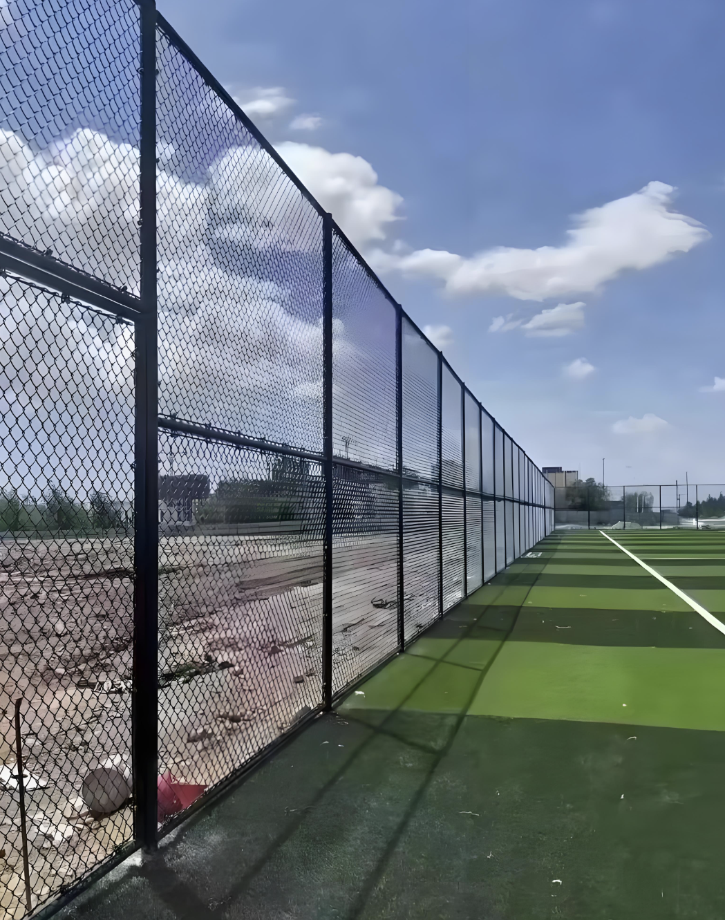 Stadium-Specific Chain Link Fence with Hook Design