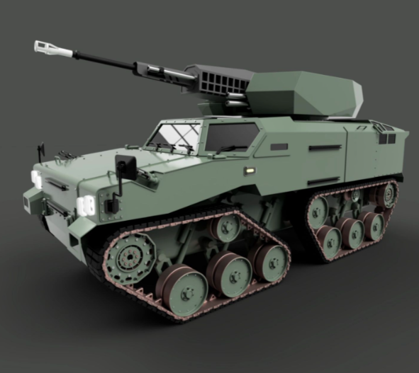 Military Simulation Tracked Amusement Tank Vehicle