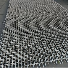 Mn13 cao mangan thép chịu mài mòn crimped dây lưới