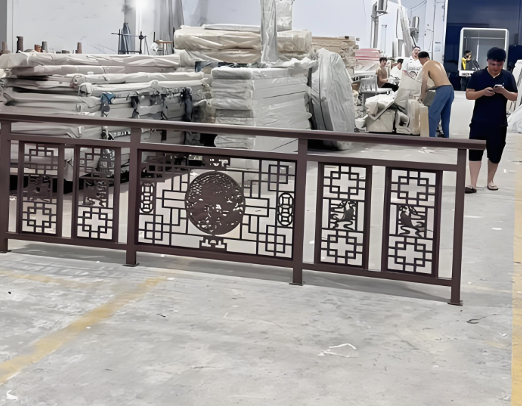 Pagar Halaman Besi Tempa Gaya Tiongkok Antik