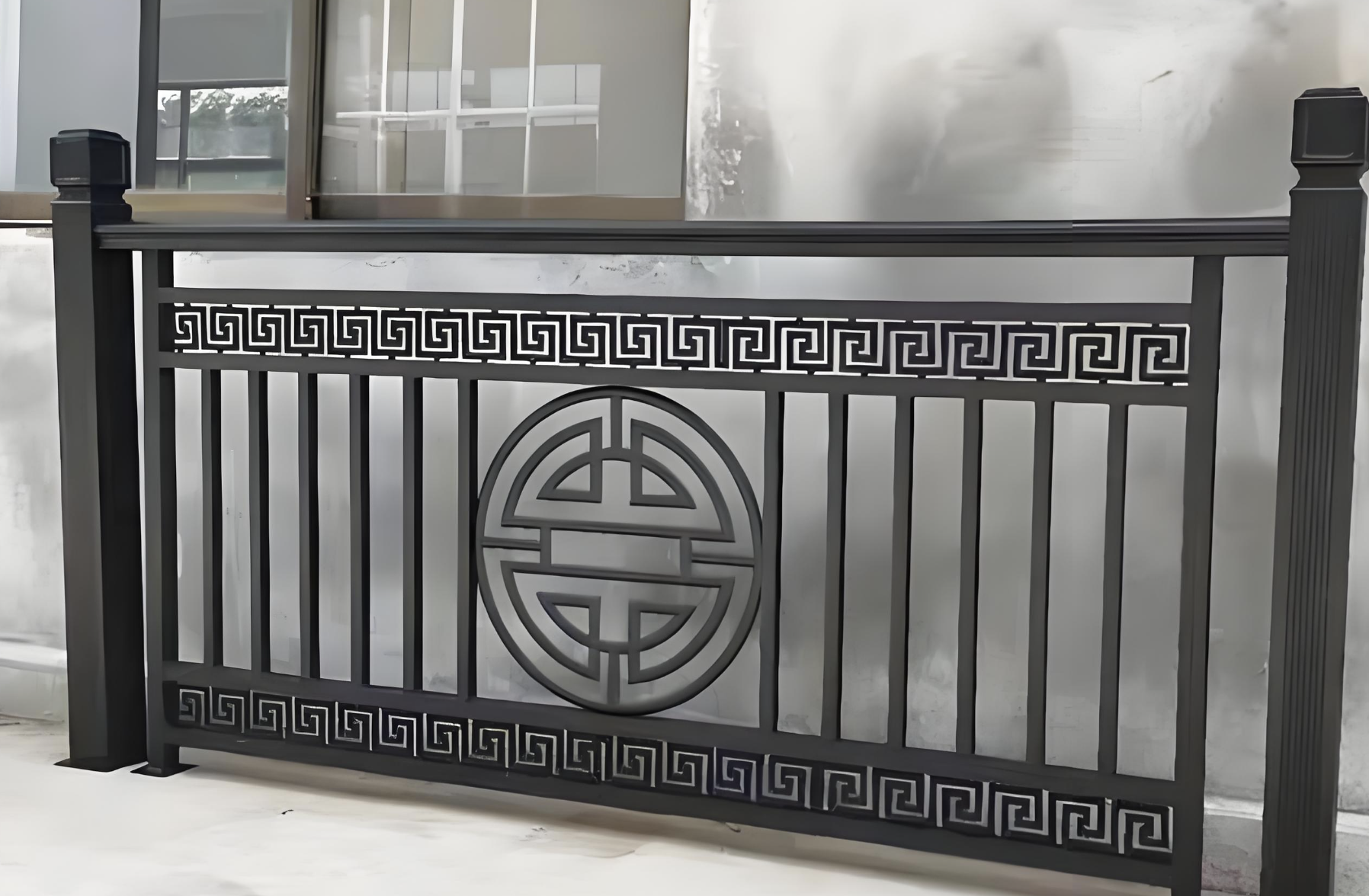 ราวบันไดเหล็กวิลล่าสไตล์จีนแบบกำหนดเองที่หรูหรา