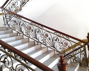 Pagar Tangga Besi Tempa Ukiran Retro Eropa
