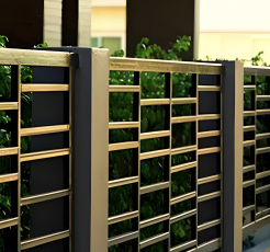 Pagar Taman Besi Tempa Gaya Tiongkok Lansekap