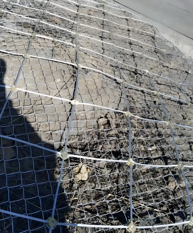 Filet léger de protection de pente de câble métallique d'alliage d'aluminium