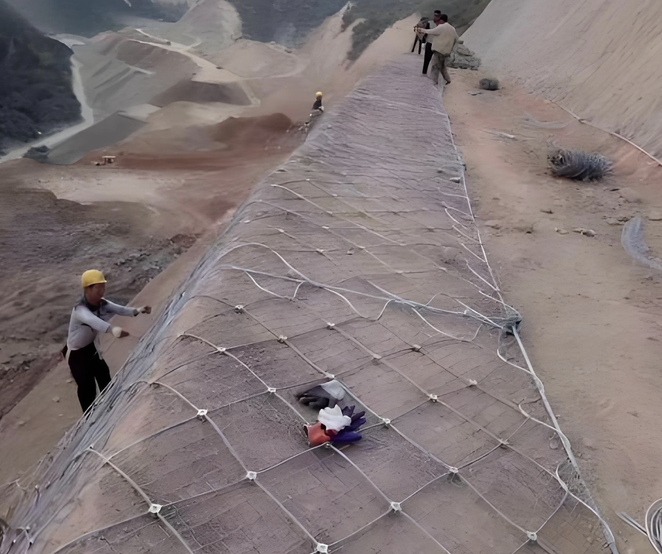 Filet actif flexible de protection de pente de SNS