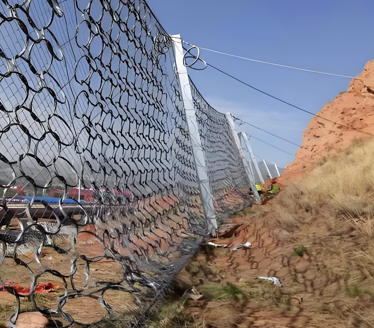 ตาข่ายป้องกันความลาดชันภูมิทัศน์วงแหวนแบบพาสซีฟ