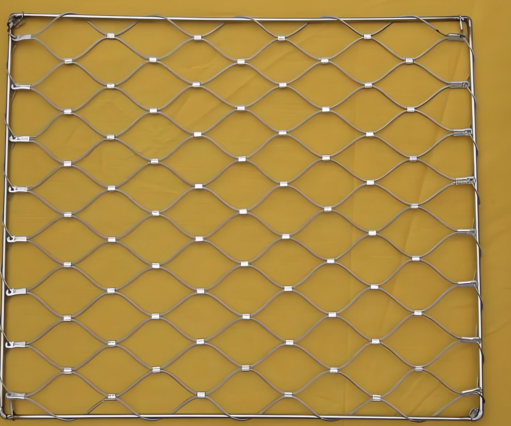 Jaring Penahan Jatuh Baja Tahan Karat 304 Industri untuk Rak Gudang