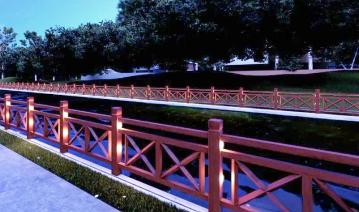 ราวไม้เทียมตกแต่งพลังงานแสงอาทิตย์