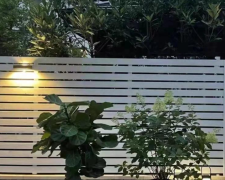 Pagar Teras Luar Ruangan Lapisan Kayu Solid