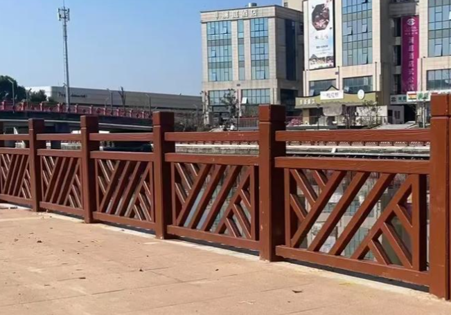 Pagar Jembatan Butiran Kayu FRP