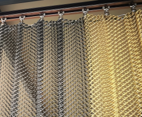 304 Stainless Steel Diamond Woven Metal Decorative Mesh for Building Facade